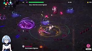 Panna młoda z dużymi cyckami w stroju ślubnym zostaje wyruchana w grze anime