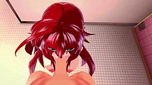 Rias Gremory кани за чукане в банята HS DXD