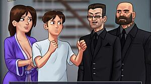 Summertime Saga 57 prikazuje velike joške MILF ki jebe mladega velikega kurca v erotičnem dejanju