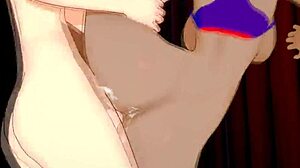 Kim Possible roztleskávačka Bonnie jezdí na koni a dostává creampie od Kim v anime tribbingu pro teen 18+