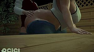 Mogna med stora tuttar knullas bakifrån i 3D American Dad voyeur rumpaction