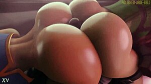 Chun-Li z Street Fighter s velkou prdelí v hentai boji