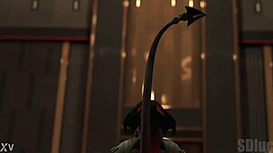 Jane Doe rider cowgirl med sin rakade fitta och stora röv i heta animationer 🔥🍑