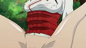 Sagiri jede v cowgirl pozici na creampie v Jigokuraku hentai