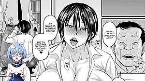 Детайлно чукане на властна бюстеста шефка с големи цици в японска хентай игра, част 1