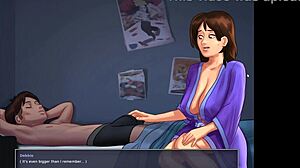 Den liderlige stedmor kigger hele tiden på min kæmpe pik i Summertime Saga episode 1.