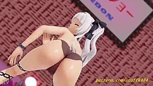 Shion dezlănțuie mișcări îndrăznețe în dans 3D Hololive. Corpul ei se leagănă cu energie hentai intensă.