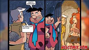 La banda dei Flintstones si tuffa in un'orgia selvaggia al tavolo del poker in questa parodia hentai anime