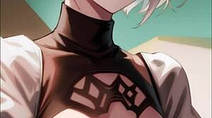 AI 생성 2B, 큰 가슴 3D 헨타이 봐봐