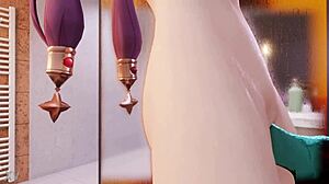 모나 화장실 슬라임 딜도로 긴 머리 자위 솔로