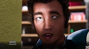 Горячая девчонка 18+ с большими сиськами скачет на большом монстр-члене в таймстампах потерянной любви визуальная новелла часть 28