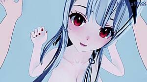Вау, Хакуи Койори и Сакамата Хлоя сходят с ума с большими сиськами в POV в этом Hololive хентае! 😈🔥