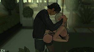 Он жестко трахнул меня в гараже в сексуальном белье!