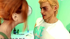 To alternative college-jenter kysser i vill lesbisk creampie-scene