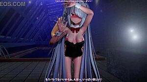 3D rule 34 animaatio esittelee Iorin yöllisessä uima-altaassa rakkaus seksiä kani versiossa