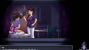 여름 미아가 큰 젖으로 베개 껴안고 블로잡 크림파이 더블 펜etration 3D 게임