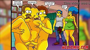 Sledování, jak má žena bere cizího ptáka ve stylu Simpsons. Cuckold vzrušení bije tvrdě s starým a mladým 18+ akcí.
