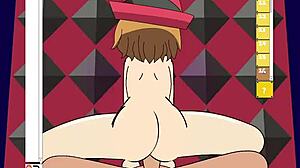 포켓몬 XY의 세레나가 그녀의 금발 보지와 엉덩이를 주먹질 당하는 애니 상상해봐