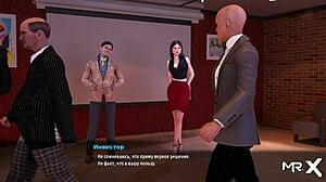 Modebusiness Spil Afslører Nøgen Røv på Arbejde i 3D Tegneserie Hentai Stil