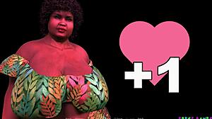 Tlustá čokoládová žena touží po obrovském ptáku v Xxlove 5