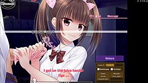 Hentai-spill CFNM med store titter og handjobs