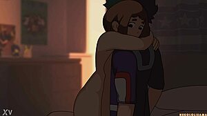 Midoriya in Ochako Uraraka v cowgirl creampie ježdi v My Hero Academia