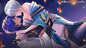 Νυχτερινή Φυλακή με Φανάρι Δείχνει Τρυφερό Βλέμμα σε Μέγιστη Συναισθηματική Κινούμενη Εικόνα