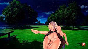 Marin Kitagawa parkta poposu sikildi ve içine boşaltıldı bu 3D hentai videoda