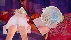 Lumine ขี่สไตล์คาวเกิร์ลกับครีมพายก้นใหญ่ในแอนิเมชั่น 3D