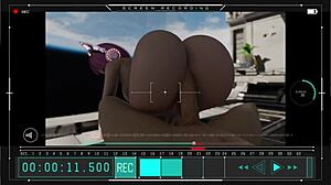 Söpö Kissatyttö Cowgirl-Persepanossa Avaruusasemalla