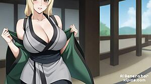 Tsunade Naruto hentai r34 naga kolekcja wygenerowana AI.
