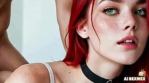 Трахаю рыжую сводную сестру в тугую пизду и большой жопы анал дома до оргазма в 3D наряде