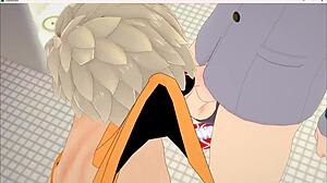 Bakugou Deku Kaminari Shoto ออร์กี้ในห้องน้ำกับฉีดหน้า ครีมพาย แอสฟัค