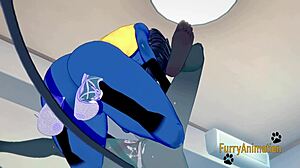 루카리오와 레이먼드가 퍼리 야오이에서 블로잡 받고 박혀