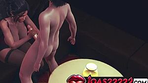 Tetas besar handjob dan blowjob dengan cumshot besar