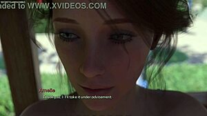 Пышногрудая 40-летняя толстая замужняя PAWG MILF трахает похотливого извращенца в 3D порно игре