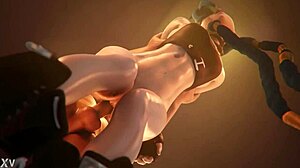 我看了Jinx在英雄联盟3D动画。