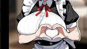 แฟนสาวสตรีมเกมเฮนไตน์ในชุดเมดสำหรับคนแปลกหน้า