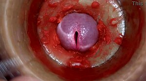 Kamera di dalam memek dalam tangkap ejakulasi sperma besar dalam adegan creampie anal 4K