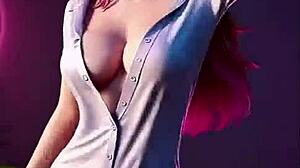 Ahri Tarian Seduktif Sengit Dalam Cosplay 3d Hentai League of Legends