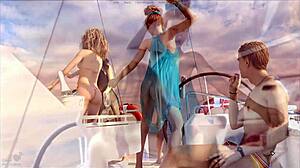 원샷 헨타이 게임 Ep 1 바다에서 오르기 파티!