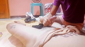 The bored wife blows and fucks the neighbor's guy inside.