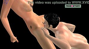 Jeg animerte en japansk mann som slikker en indisk bhabhis fitte.