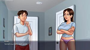 A Milf Peituda Madrasta Debbie Aguenta as Tetas Naturais Enormes do Inquilino Tarado na Saga Verão