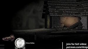 画廊修女在村民内射她时尖叫，色情游戏！