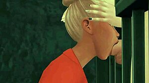 Zvrácená futanari policistka zařídila tvrdý anální sex a facefuck pro sexy vězenkyni sims anime hentai sfm