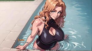 Ma nouvelle copine montre son maillot