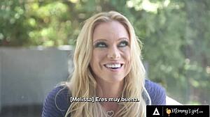 밀프 리나 스카이와 스텝베이 티파니 왓슨이 호기심 많은 이웃에게 걸리다