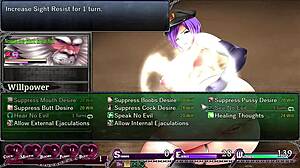 Maagd Lustvolle Standbeeld Weg in Spel met Grote Kont Tieten