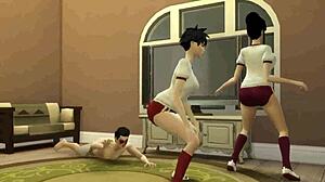 Dragon Ball Aflevering 40: Echtgenoot Vernietigd als Vrouw Videl Gestolen en Veranderd in een Teef in Netorare Hentai Parodie